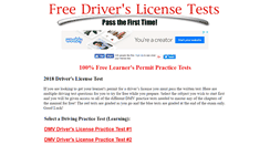 Desktop Screenshot of driverslicensetest.net