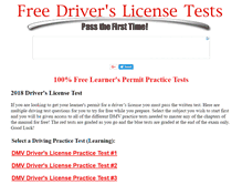 Tablet Screenshot of driverslicensetest.net